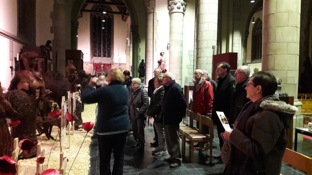 Voorstelling door Berenice Bogaert van de kerststal. 