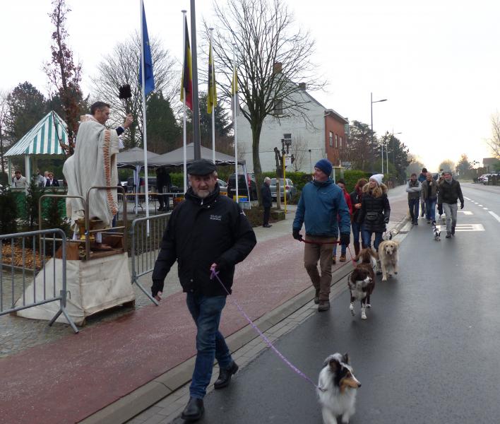 De dag begon traditioneel met de dierenzegening aan de St.-Antoniuskerk 