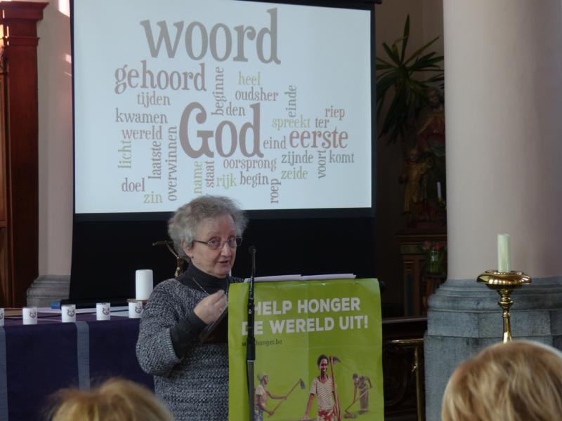 die Zuster Caritas nam ons mee op tocht met het Woord van God. 