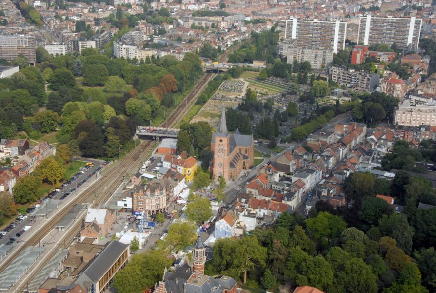 Sint-Pieterskerk uit de lucht gezien © Tom Smets