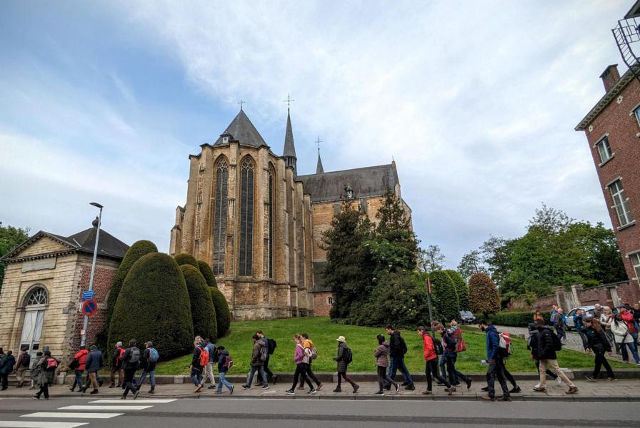 Op bedevaart van Sint Kwinten in Leuven naar Onze Lieve Vrouw van Basse-Wavre 2024 © Pastorale zone Leuven aan de Dijle