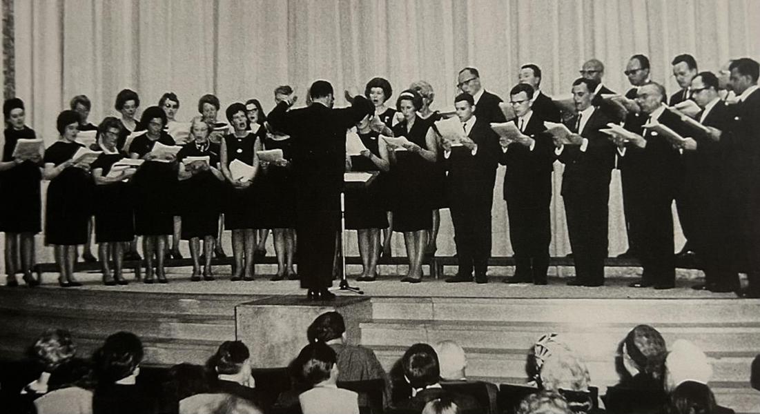 Koorconcert Concentus musicalis I onder leiding van Omer Hamels, 1966 © H. Pius X-parochiegemeenschap Wilrijk