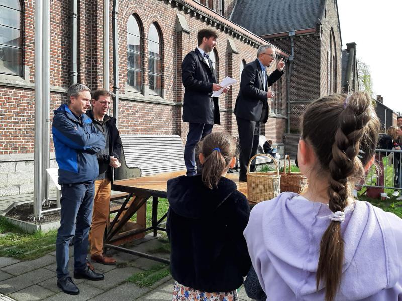 Paasviering met paaseierenworp in Sint Agatha 2024 © Pastorale zone Leuven aan de Dijle