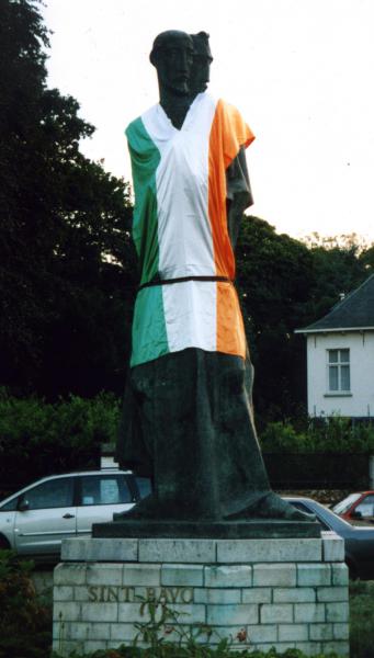 Raf hadeen hart voor Sint Bavo en voor Ierland. Hier in één foto samengebracht 