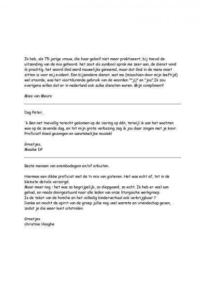 10 | Reacties op de teevee-mis in Ten Bos (2005) 