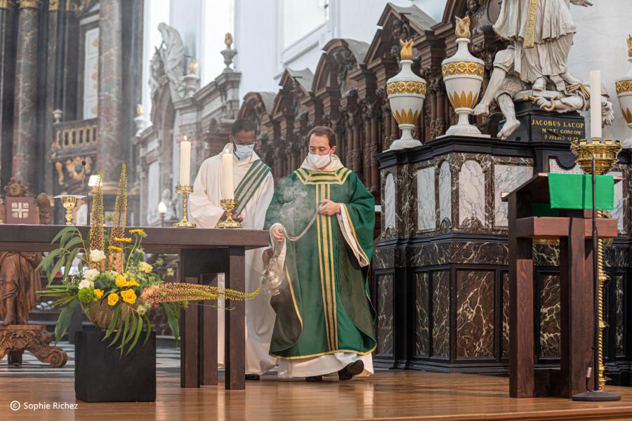 Dankviering priester Jef Van der Gucht - Abdijkerk Ninove - 11 juli 2021 © Sophie Richez