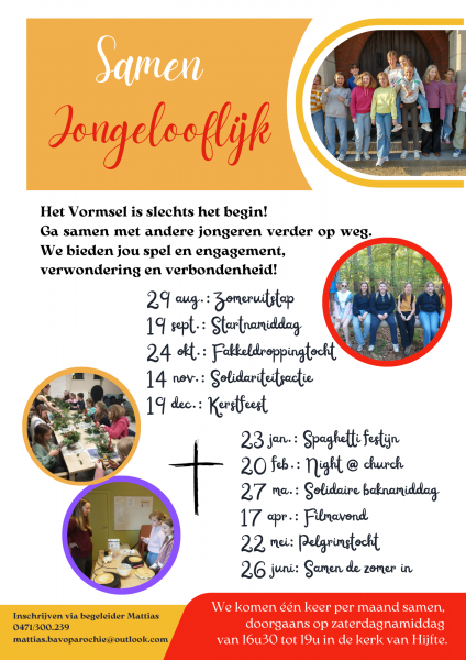 Samen Jongelooflijk in de Bavoparochie 2026-2027 