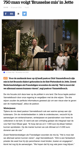 Brusselse mis in Jette 2020 © HLN