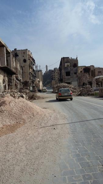 Mgr. Bonny is onder de indruk van de verwoesting in Syrië. © mgr. Johan Bonny