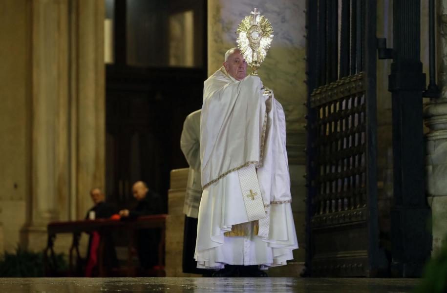 Paus Franciscus tijdens de bijzondere Urbi et Orbi-zegen vrijdagavond 27 maart  © VaticanMedia