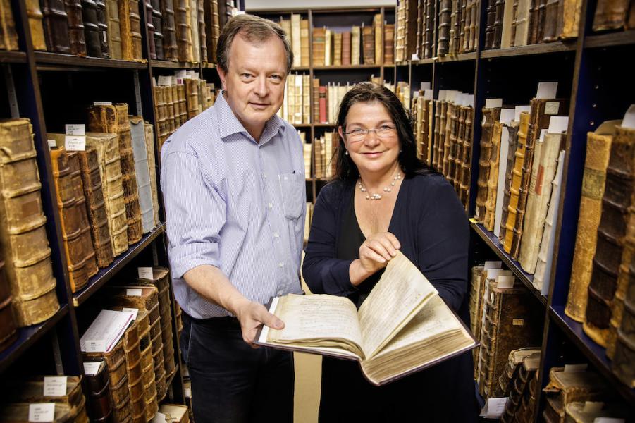De professoren Rob Faesen en Lieve Watteeuw © Rob Stevens/KU Leuven