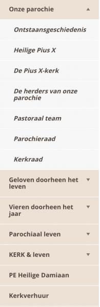 Via de verticale wegwijzer vind je heel wat informatie terug 