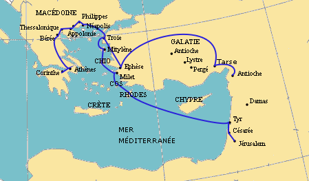 Voyage de Paul (troisième) © Wikimedia Commons