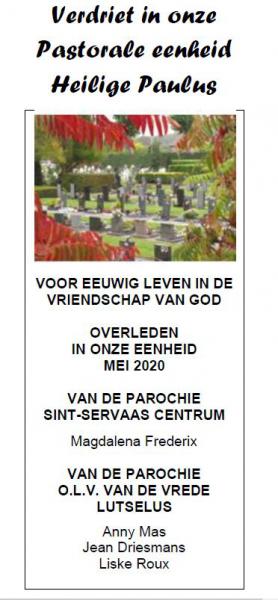 Verdriet mei 2020 
