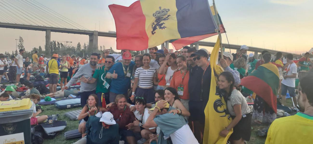 WJD 2023 - deel van de Belgische groep © Servaes Seifi
