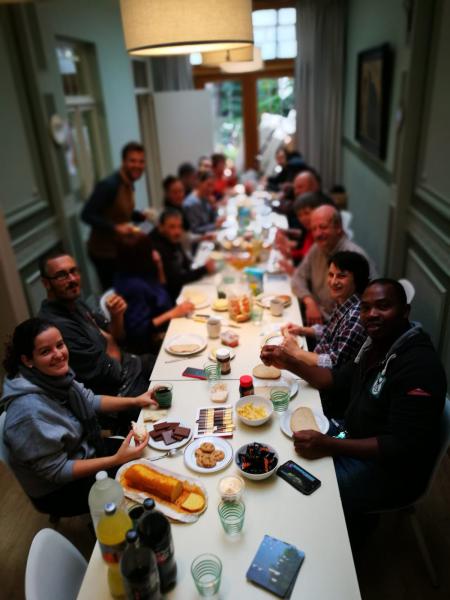 Lunch tijdens de klusdag 