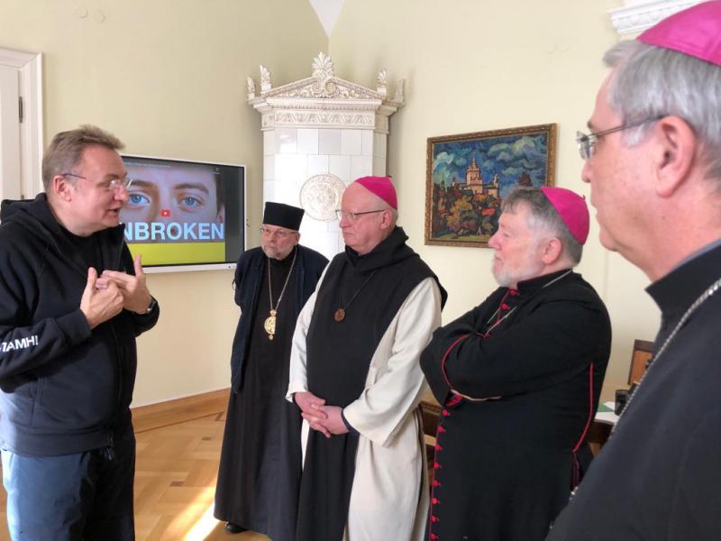 Bezoek aan de burgemeester van Lviv © Bisschoppenconferentie en bisdom Antwerpen
