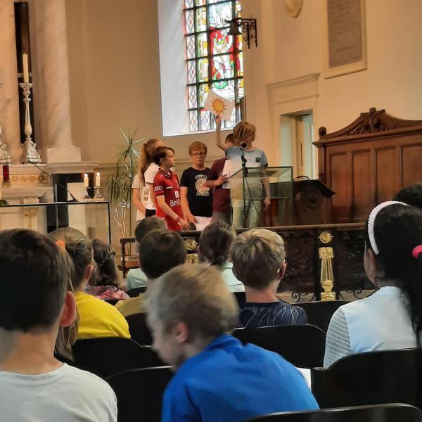 Schoolviering voor de leerlingen van de Sint-Joris-school 