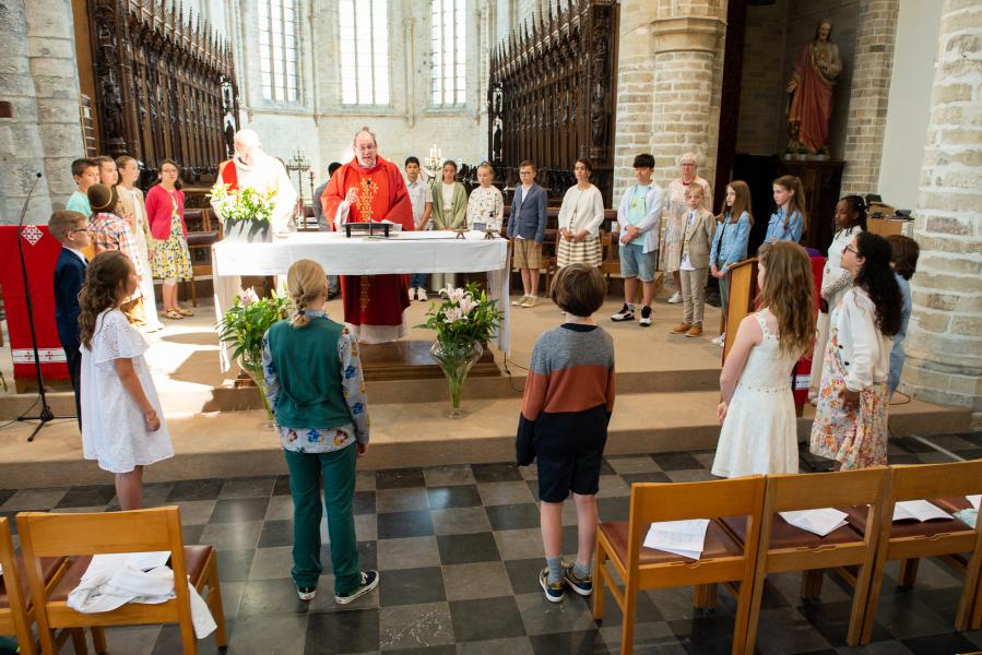 Vormselviering 2022 in de Sint-Geertruikerk te Leuven © Sarah Torbeyns