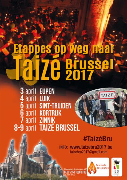 etappes op weg naar Taizé Brussel 