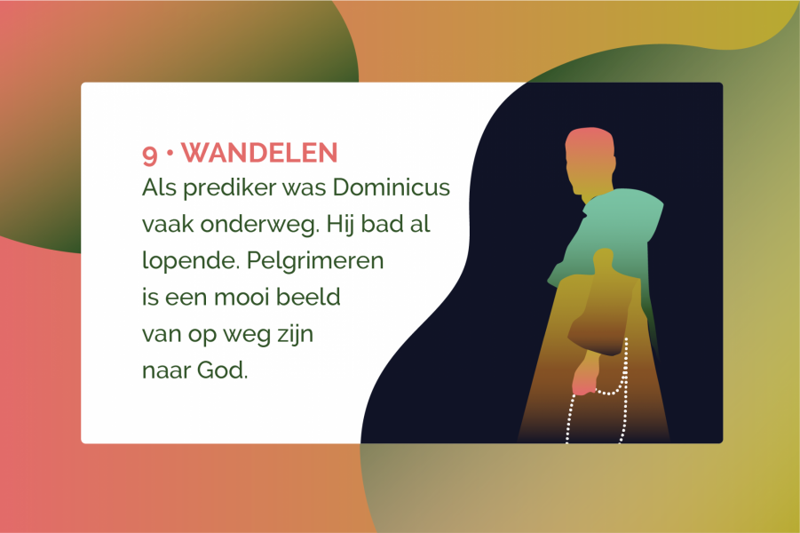 De negen manieren van bidden van Sint Dominicus © Illustratie: Sim D'Hertefelt