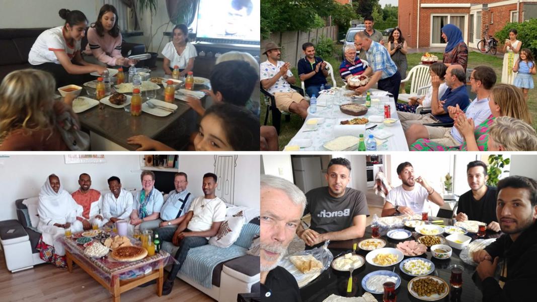 Aan tafel met vluchtelingenfamilies © Marrakechgroep Turnhout
