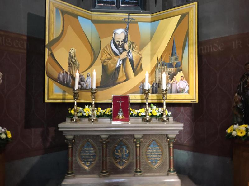 De relikwie van Joannes Paulus II in Dadizele © Wim Vangheluwe
