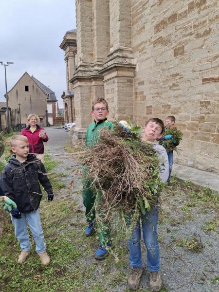 Ecokerk-activiteit vormelingen Sint-Corneliusparochie Ninove - oktober 2024 © Tim Van Nieuwenhove