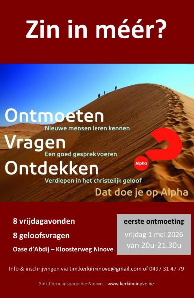 Alpha in de Sint-Corneliusparochie Ninove © Tim Van Nieuwenhove