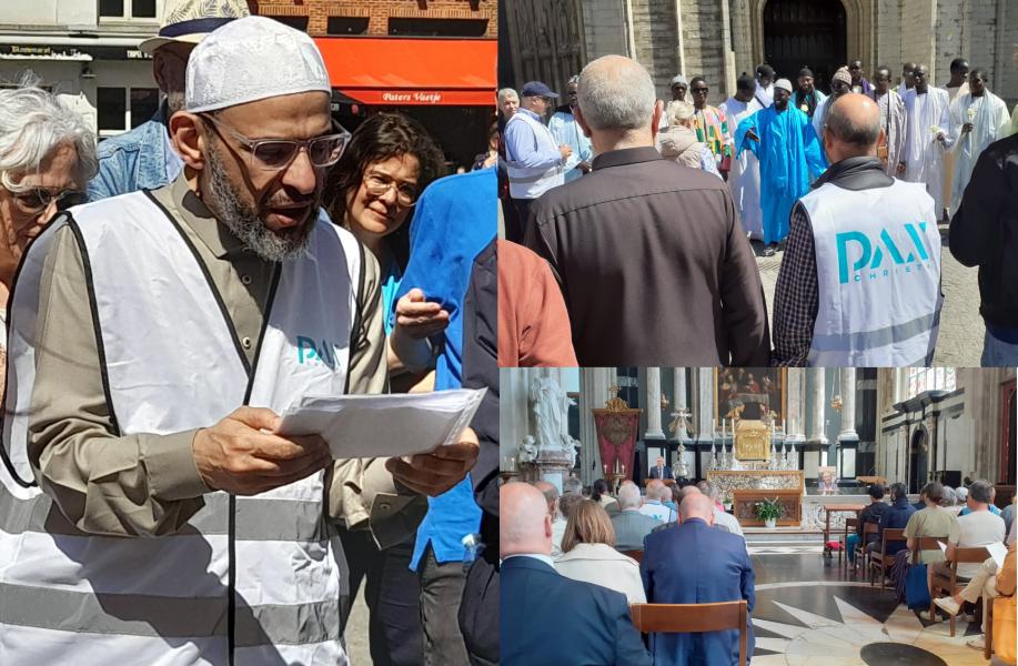 Een smeekgebed aan de kathedraal en interreligieuze ontmoeting in de kathedraal © Attent
