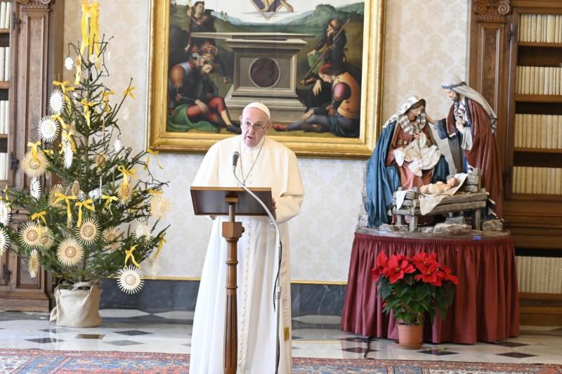Paus Franciscus tijdens het angelus van zondag © Vatican Media