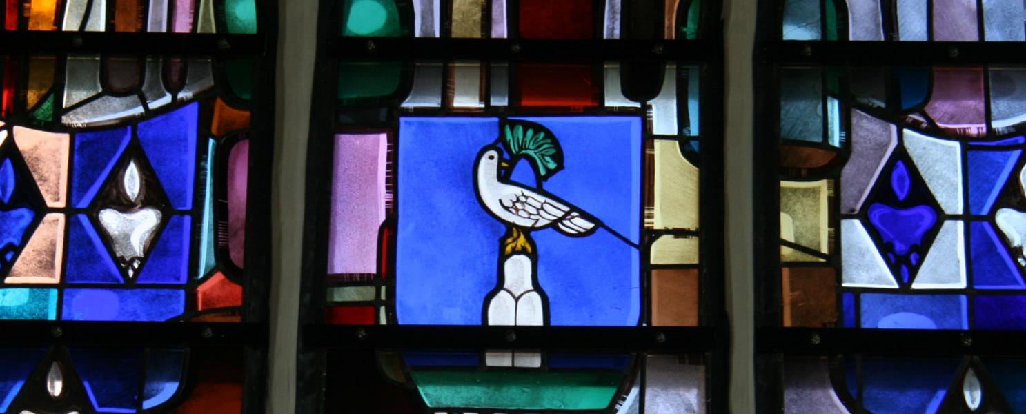 glasraam Sint-Martinus Werken © Pastorale Eenheid O.L.V. Krekedal Kortemark
