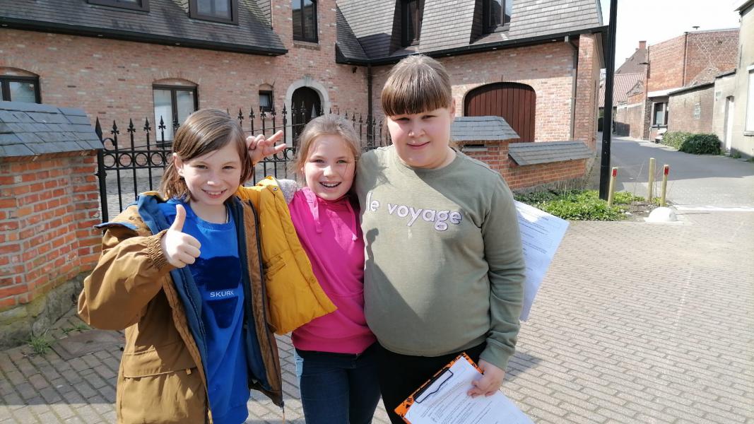 Parochiezoektocht (groepje Fabienne en Bernard) © Fabienne