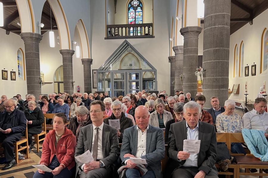 Dankviering in de Sint-Agathakerk voor Pater Dirk De Vis ter gelegenheid van zijn pensionering © Pastorale zone Leuven aan de Dijle