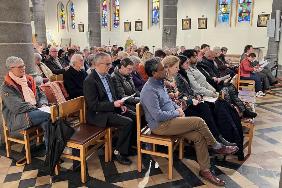 Dankviering in de Sint-Agathakerk voor Pater Dirk De Vis ter gelegenheid van zijn pensionering © Pastorale zone Leuven aan de Dijle