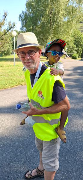 Jean-Daniel met zijn vriend Luc. 