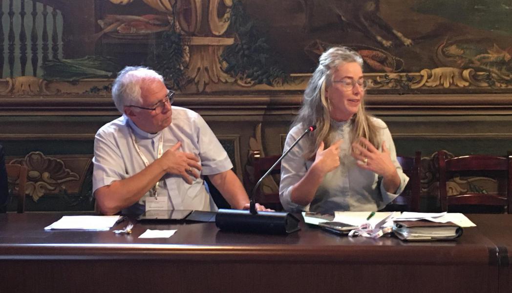Hérouard en Hammershoy spreken de algemene vergadering toe © NRV-SP
