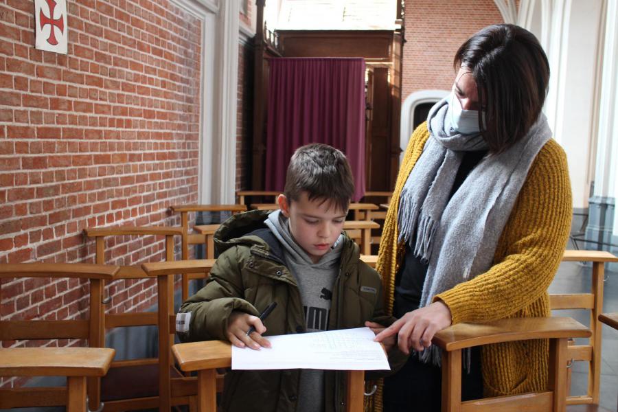 Kerkverkenning van de eerste communicanten © RvH