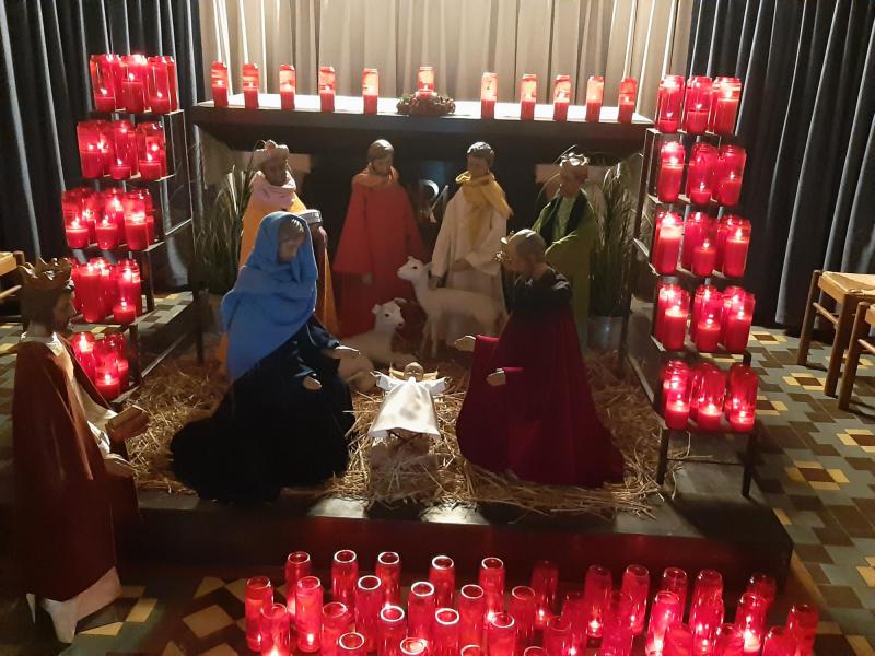 Kerststal in de kapel van Bevingen © RVT