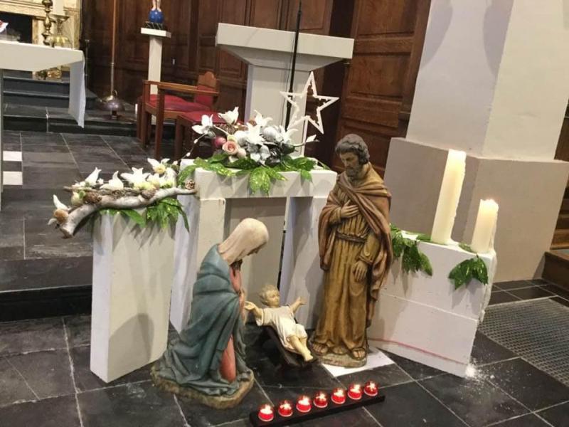 Kerststal in de kerk van Nederhasselt © Alexander Vandaele