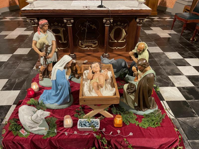 Kerststal in de kerk van Outer © Alexander Vandaele