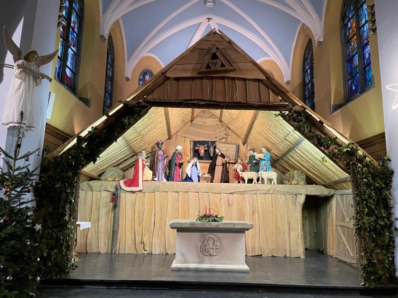 Kerststal in de kerk van Pollare © Alexander Vandaele
