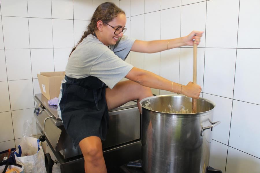 De kookploeg aan het werk 