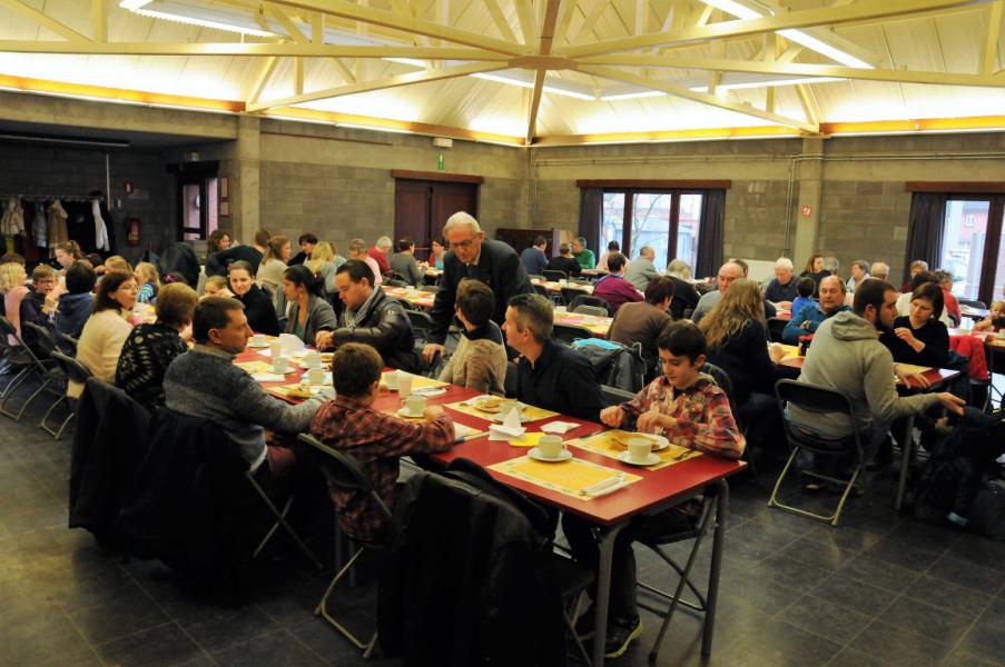 De pannenkoeken werden door velen gesmaakt 