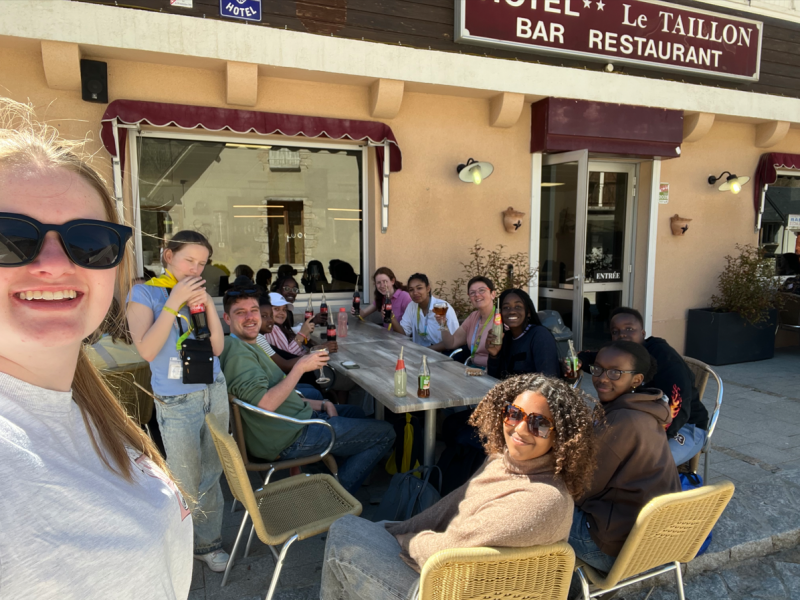 Na het wandelen in Cirque de Gavarnie werden we beloond op een terrasje. 
