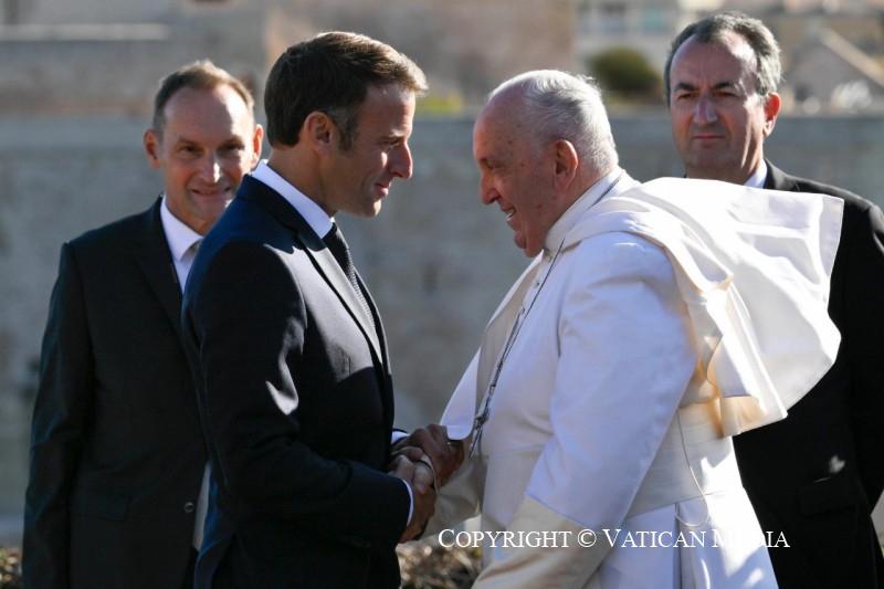 Het gesprek met de paus duurde ongeveer een uur © Vatican Media