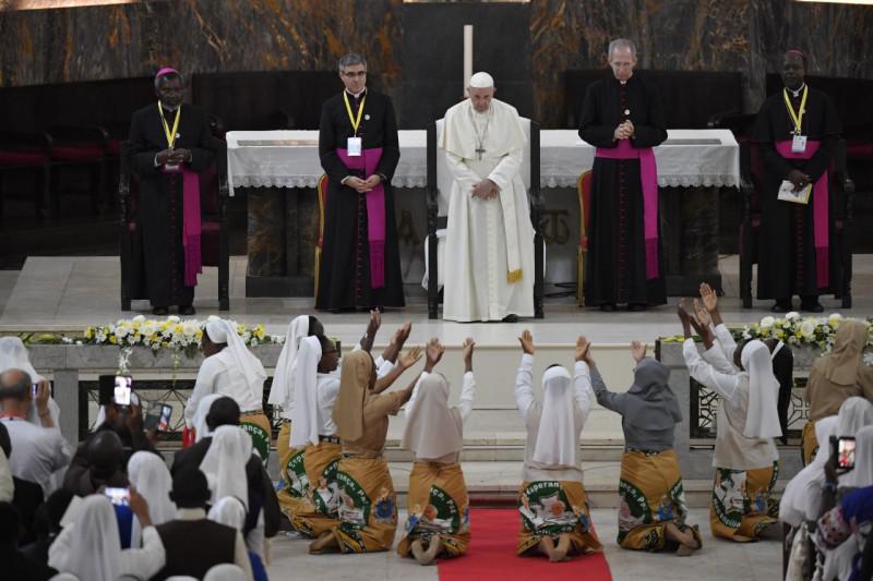 Dankbaarheid om de komst van de paus © Vatican Media