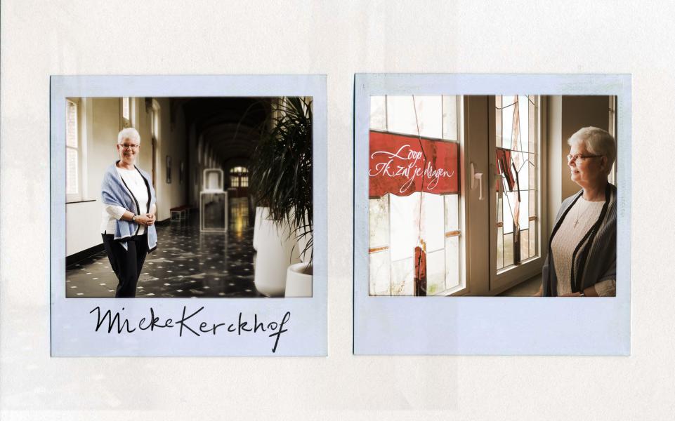 Mieke Kerckhof, algemeen overste zusters Bermhertigheid Jesu © Portretten en collage Sim D’Hertefelt, frame Christopher Paquette op Flickr