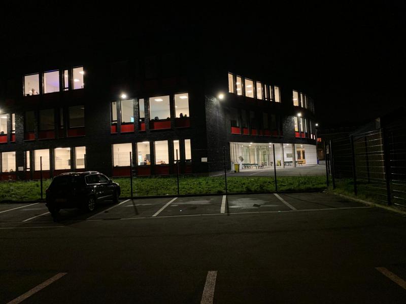 ... voor veel nachtelijke activiteit in de school. © Bernarduscollege