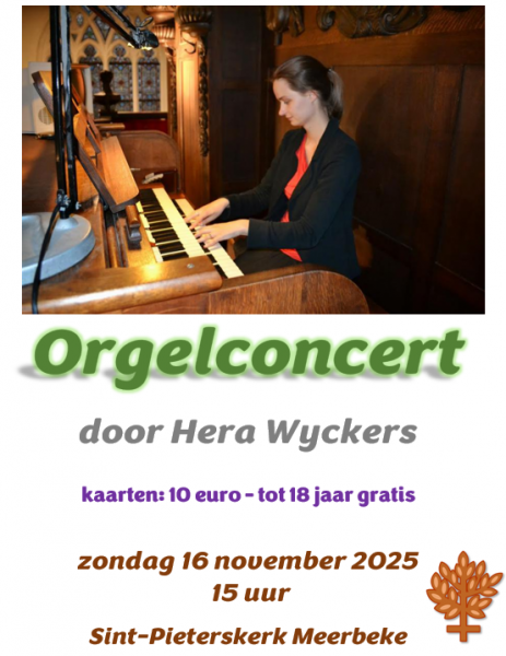 Orgelconcert in de kerk van Meerbeke - zondag 16 november 2025 © Frederik Van Rampelberg